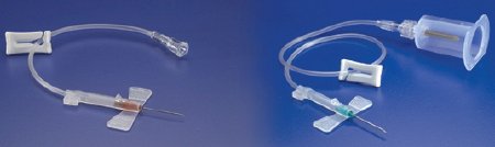 Set Blood Collection Butterfly Saf-T Wing® Blood Collection Set 25 Gauge 3/4 Inch Needle Length Safety Needle 12 Inch Tubing Sterile Orange (50/BX 4BX/CS) by ICU Medical  ID 972512